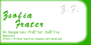 zsofia frater business card